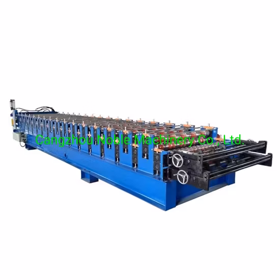 Bobinas coloridas de alumínio PPGI Aluzinc e bobinas galvanizadas Metal Double Deck Layer Dois perfis Ibr Trapezoidal Ferro Ondulado Folhas de telhado Máquinas formadoras de rolos