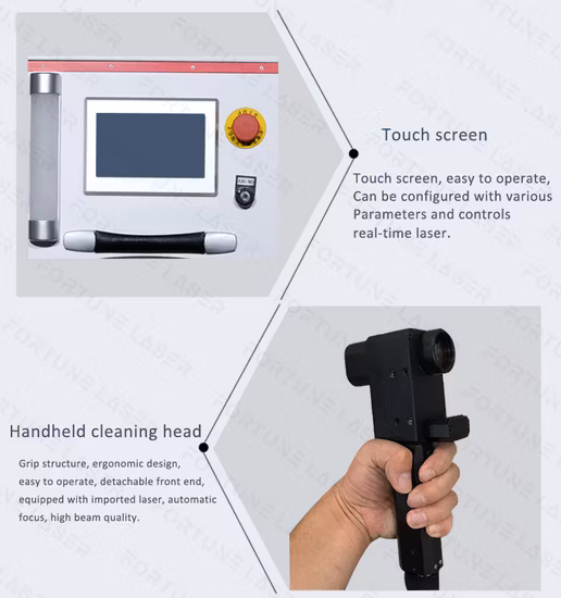 Limpador a laser 100W, equipamento de limpeza industrial de ferrugem, tratamento de superfície de plasma, máquina de limpeza de dutos AC